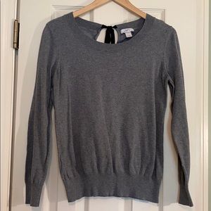 *Final Price* LOFT grey sweater with back bow